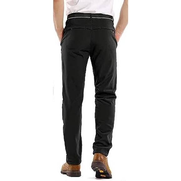 Camii Mia Men's Black Windproof Waterproof Soft Shell Hiking Pants Size 42x28 - Picture 2 of 8